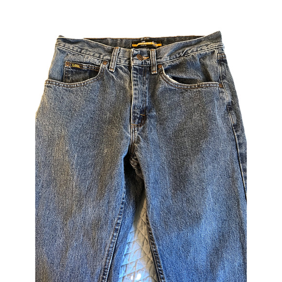 Vintage Lee Jeans Mens Size 31"  Blue Straight Leg Regular Fit PVC Tag MR Logo - Picture 3 of 14